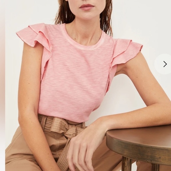 VERONICA BEARD AKEELA PEONY TEE SHIRT SIZE LARGE